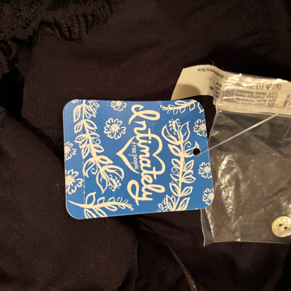 Free People Black Lace Mini Dress NWT - Picture 12 of 15